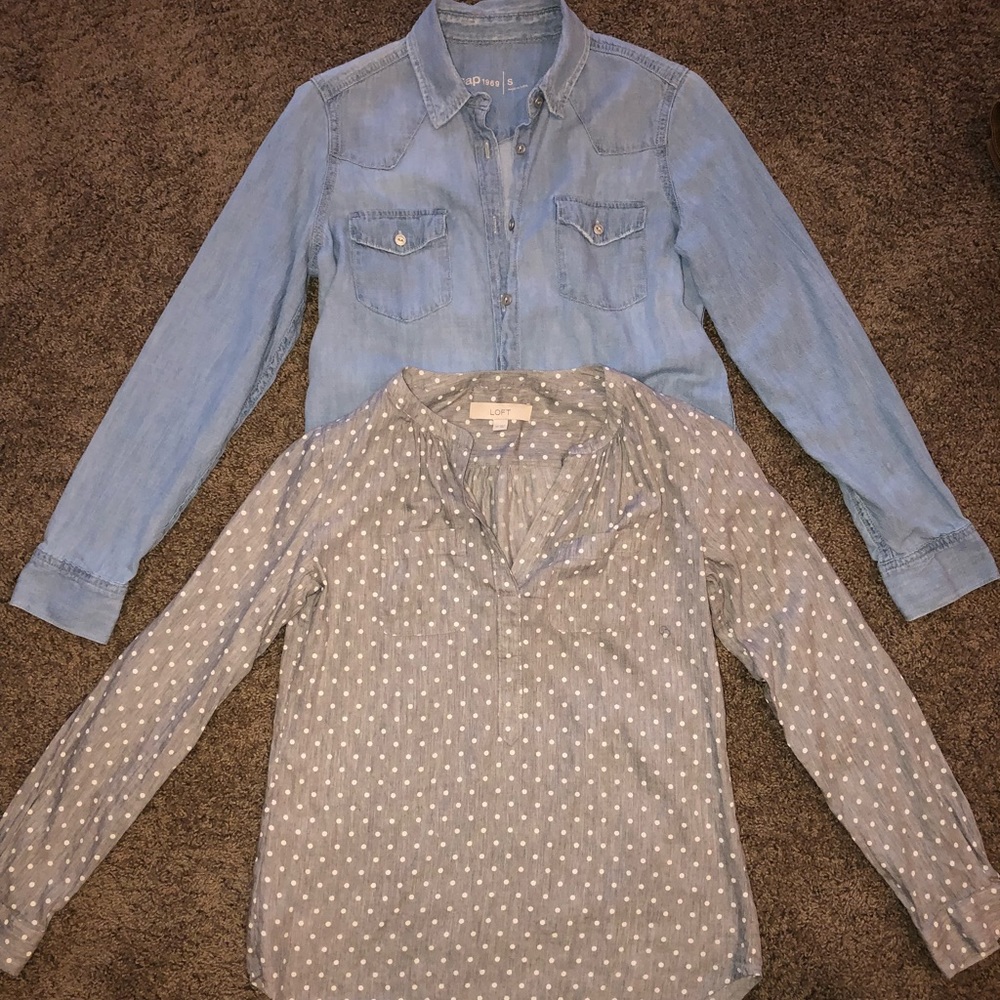 Loft and Gap causal shirts